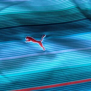 PUMA Polo Mens 2XL Blue Orange Performance Golf Shirt Wolf Creek Golf Course